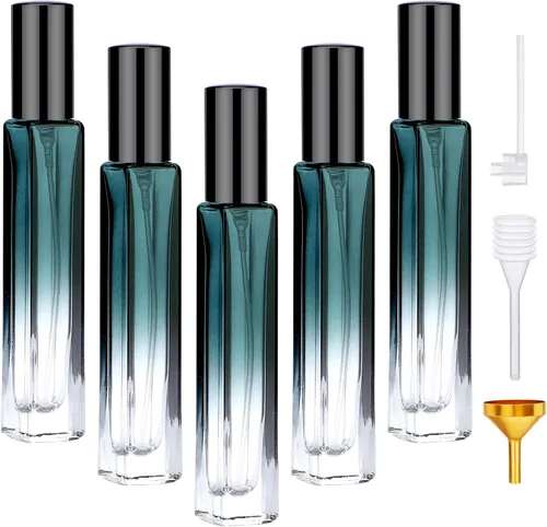Miniatura 9 de Segbeauty 5 Pack de botellas de spray de vidrio rellenables de 10 ml para perfume, botella de colonia de niebla fina mini vacía de viaje de 10 ml