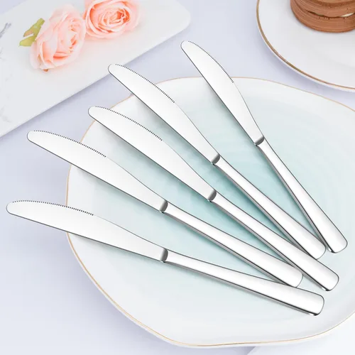 Miniatura 6 de Juego de cuchillos de mantequilla de 36 piezas, cuchillo de mantequilla de 9 pulgadas, juego de cuchillos de cena de acero inoxidable de grado