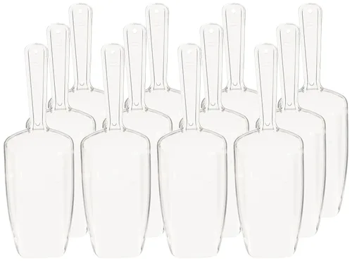 Miniatura 2 de 12 cucharas de cocina de plástico acrílico transparente para dulces, dulces, postres, bufé