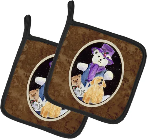 Miniatura 211 de Caroline's Treasures SS8617PTHD - Juego de soportes para ollas de cocina resistentes al calor, almohadillas calientes para horno para cocinar, Husky