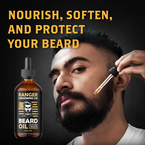 Miniatura 2 de Leven Rose Ranger Grooming Co - Aceite para barba para hombres y suavizante de barba 100% puro y natural para hombres barbudos, bigotes y piel