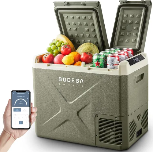 Miniatura 15 de BODEGACOOLER Refrigerador de 12 voltios para automóvil, enfriador eléctrico, congelador portátil con control por aplicación, capacidad de 32 cuartos