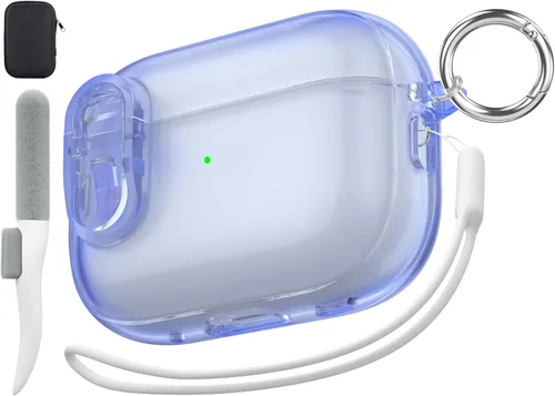 Miniatura 60 de Valkit Funda compatible con AirPods Pro, transparente con kit de limpieza, funda protectora de TPU suave para AirPods Pro Gen 2nd/1st 2023/2022/2019