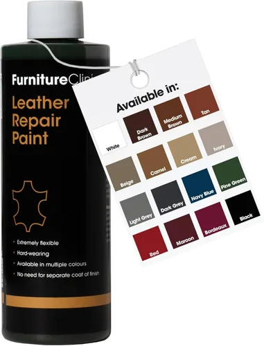 Miniatura 54 de Furniture Clinic Pintura y tinte para reparación de cuero, colorante autosellante para una reparación rápida y fácil del cuero, adecuado para sofás