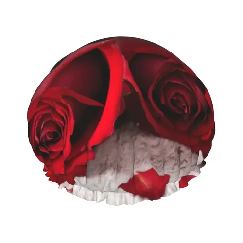 Miniatura 16 de Gorro de ducha con estampado de corazón abstracto, elástico y reutilizable, gorro de ducha grande impermeable, para mujeres, hombres y niños