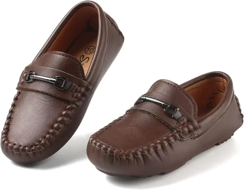 Samilor Boys Dress Shoes Toddler Dress Shoes Boys Loafers Casual Penny Loafer Moccasin Dress Driver Shoes for Boys (ToddlerLittle Kid)
