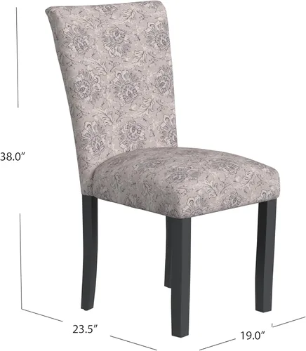 Miniatura 3 de HomePop Parsons - Silla de comedor, color gris (juego de 2)