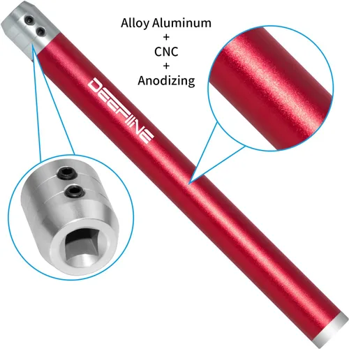 Miniatura 4 de 2 piezas de torno de madera de carburo herramientas de tronado mango de agarre, acepta barra de herramientas de torneado cuadrada de 0.394 in