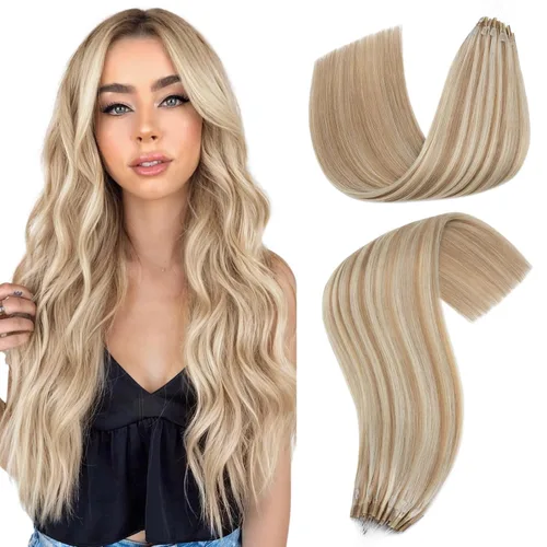 Miniatura 13 de Hairro Micro Loop - Extensiones de cabello humano microenlaces de microperlas de cabello Remy para mujer, reflejos degradados, fusión fría, micro