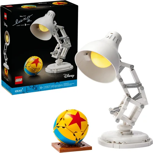 LEGO Ideas Disney Pixar Luxo Jr. - Juego de decoración de habitación y construcción para adultos - Decoración de oficina y escritorio para mujeres y
