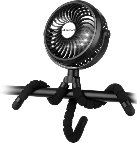 Miniatura 10 de AMACOOL Ventilador de cochecito a pilas, esenciales de viaje para bebés para la playa, Disney, para recién nacidos, regalos de baby shower, búsqueda