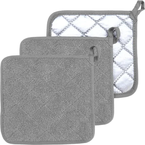 Miniatura 19 de Soporte para ollas de horno de algodón resistente al calor, agarradera de tela de toalla para cocina, guantes de horno para cocinar, cuadrado, 7 x 7