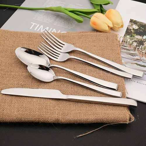 Miniatura 7 de Cucharas de cena de acero inoxidable 18/10, cucharas plateadas para comer sopa, cereales, cuchara de comida para uso diario