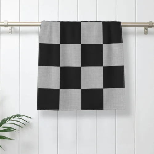 Miniatura 7 de Ouqiuwa Toallas de mano suaves de carreras en blanco y negro de 27.5 x 15.7 pulgadas, toalla de baño fina, regalo de decoración de baño pequeño