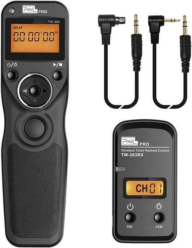 Miniatura 19 de Liberación de obturador remoto compatible con Panasonic, PIXEL TW-283 L1 con control remoto inalámbrico, cable de liberación de obturador compatible