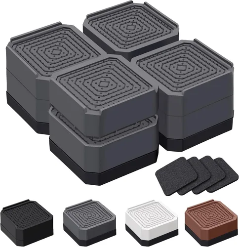 Miniatura 14 de ANNKUT Elevadores de cama y elevadores de muebles, bloques de elevación ajustables resistentes para sofás, escritorios y sillas, elevan 1.5