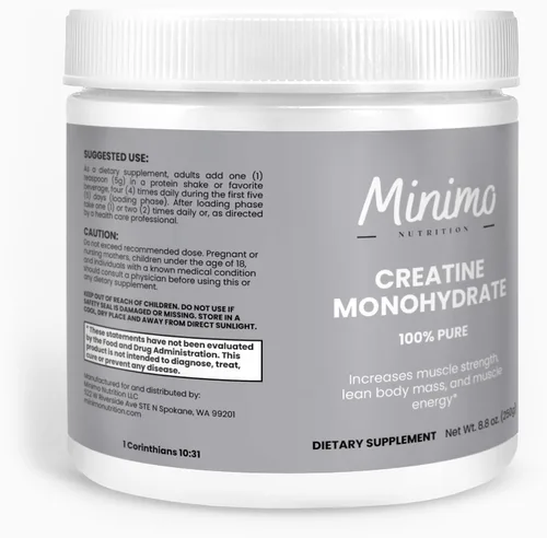 Miniatura 6 de Monohidrato de creatina en polvo, 5000 mg por porción, 50 porciones, 100% puro, apoya la energía y la fuerza muscular, 8.8 onzas