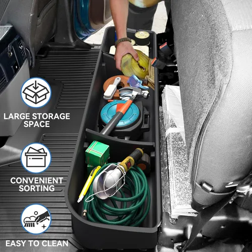 Miniatura 6 de oEdRo Almacenamiento debajo del asiento apto para Ford F-150 F150 SuperCrew/Crew Cab 2015-2025, F-250/F-350/F-450/F-550 Super Duty 2017-2024