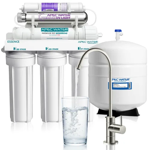 Miniatura 10 de APEC Water Filtro de agua de ósmosis inversa, sistema de ósmosis inversa de 6 etapas, certificado WQA para eliminar impurezas de 1K+