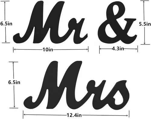 Miniatura 3 de Letrero de Mr and Mrs para decoración de mesa de novia de boda, letras decorativas para bodas, accesorios de fotos, decoración de pancartas, regalo