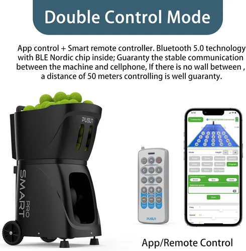 Miniatura 8 de PT-SMARTPro - Máquina de pelotas de tenis, servidor profesional de bolas automático con aplicación para control de Apple Watch, 20 puntos