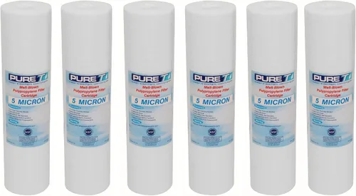 PureT GCB0987005 - Filtro de profundidad de sedimentos de agua de 9.75 x 2.5 pulgadas, certificado NSF, filtro de polietileno hilado que elimina