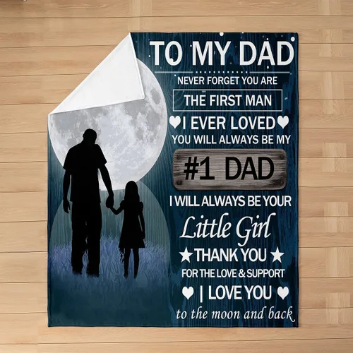 Miniatura 2 de Manta de forro polar para el día del padre, regalos de cumpleaños para papá, abuelo, manta de franela ultra suave de hija, manta de franela mullida