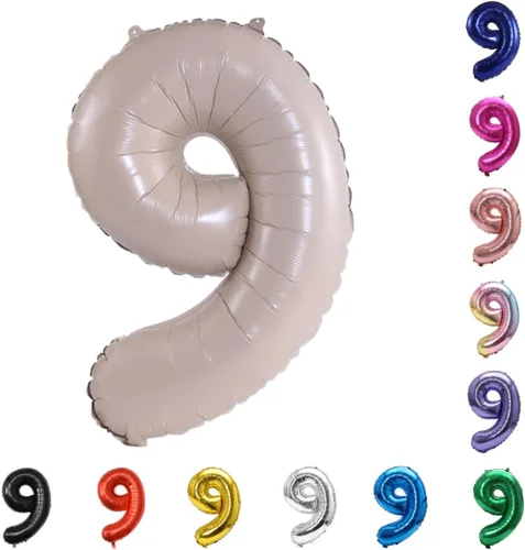 Miniatura 192 de YPSelected Globo grande de 32 pulgadas de helio con números 0-9 de papel de aluminio azul para cumpleaños, bodas y fiestas (Azul, 3)
