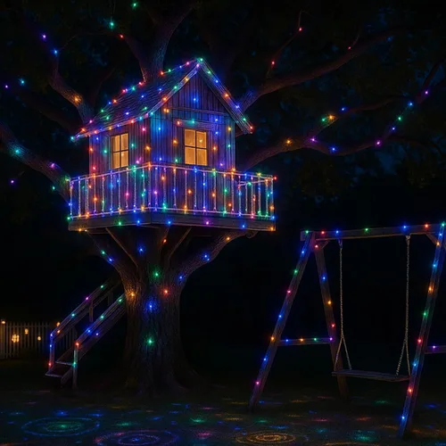 Miniatura 3 de Tira de luces LED impermeables para exteriores de 66 pies, guirnalda de luces de 200 LEDs con cambio de 16 colores y control remoto para Pascua