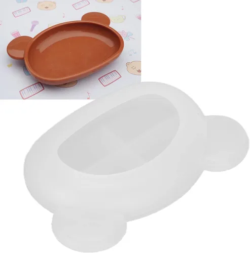 Molde de resina de oso 3D de silicona para manualidades, caja de joyería de forma irregular para aretes, clips, contenedor de almacenamiento de