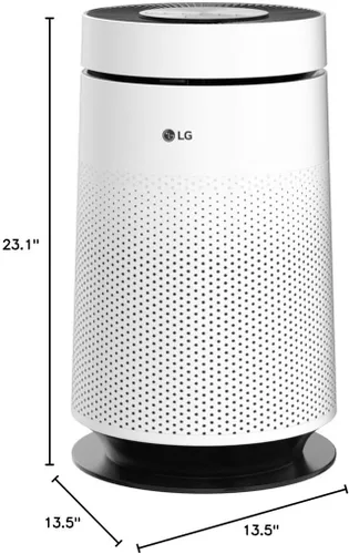 Miniatura 11 de LG PuriCare Purificador de Aire Individual de 360 Grados con Clean Booster, ThinQ Wi-Fi y Control de Voz (AS330DWR0), 310 pies cuad., Blanco