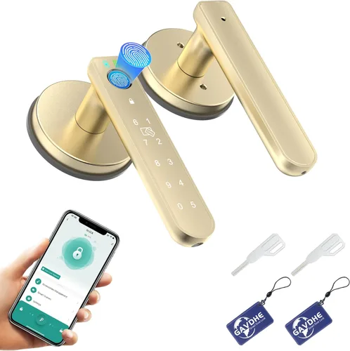 Miniatura 11 de Cerradura de Puerta con Huella Dactilar Perilla de Puerta Inteligente con Huella Dactilar con Entrada sin Llave Cerradura de Puerta Biométrica