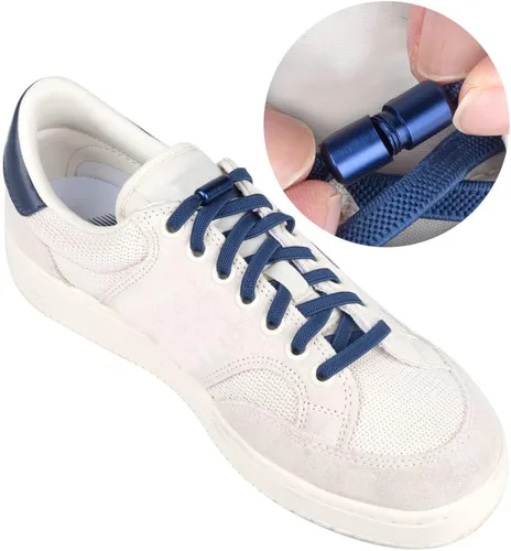 Miniatura 3 de 2-6 pares de cordones elásticos sin atar, cordones universales para zapatos para niños y adultos, cordones sin cordones con cierre de metal