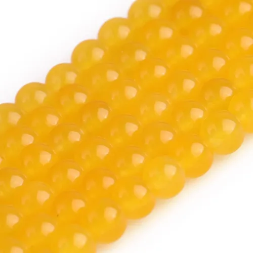 Miniatura 3 de JOE FOREMAN - Cuentas redondas de jade amarillo natural de 4 mm para hacer joyas, hebras de 15", cuentas de piedras preciosas semipreciosas
