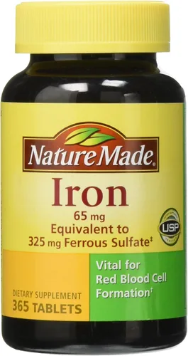Miniatura 4 de Nature Made Hierro 65 mg, equivalente a 325 mg Sulfato – 300 tabletas, Total 1, 1