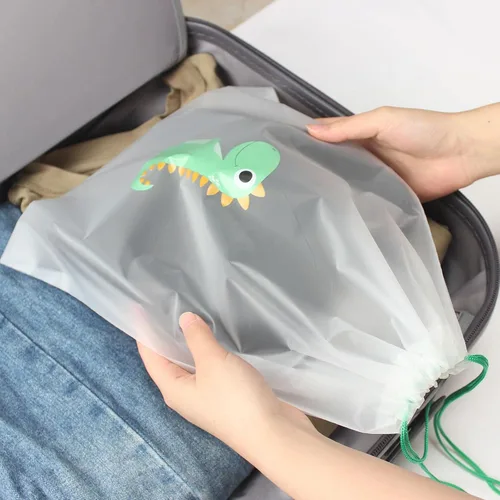 Miniatura 5 de Bolsas de zapatos para viajes, organizador grande de almacenamiento de zapatos transparentes con cordón, bolsas de almacenamiento de viaje