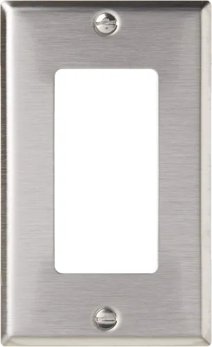 Leviton Decora 1 Placa para pared de acero inoxidable, 84401-40