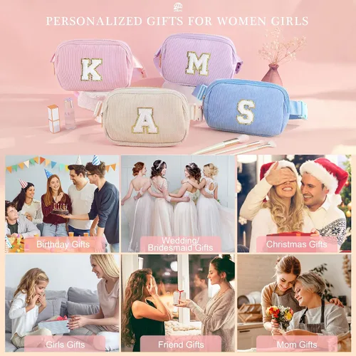 Miniatura 7 de YOOLIFE Riñonera para adolescentes y niñas, regalos de Pascua para niños y niñas, bolsa cruzada pequeña de pana, riñoneras, regalos de cumpleaños