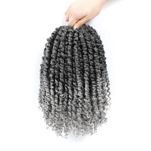 Miniatura 40 de Pelo de ganchillo Passion Twist de 10 pulgadas, 8 paquetes, cabello Passion Twist pre-trenzado, cabello de ganchillo Passion Twist para mujeres 1b