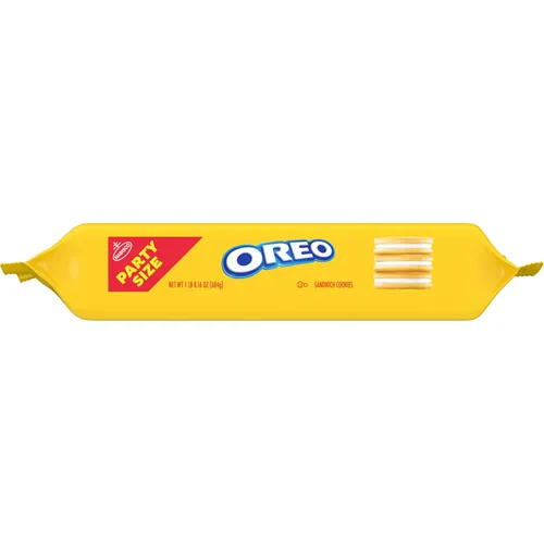 Miniatura 17 de OREO - Galletas de chocolate estilo sándwich doradas, tamaño fiesta, 24.16 onzas.