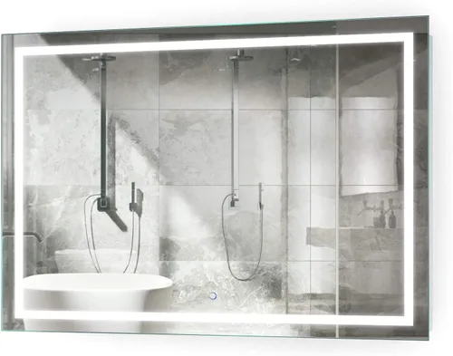 Miniatura 15 de Krugg Espejo de baño LED cuadrado de 24 x 24 pulgadas Espejo de tocador iluminado incluye atenuador y desempañador Montaje en pared vertical u