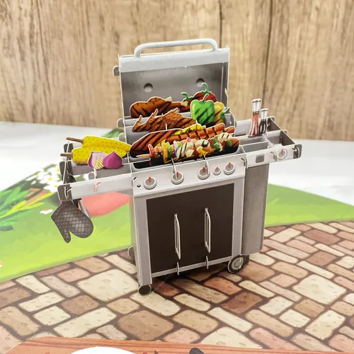 Miniatura 5 de Liif BBQ Grill - Tarjeta de felicitación 3D para el día del padre, tarjeta de cumpleaños para papá, hombres, marido, hermano, jefe, amistad