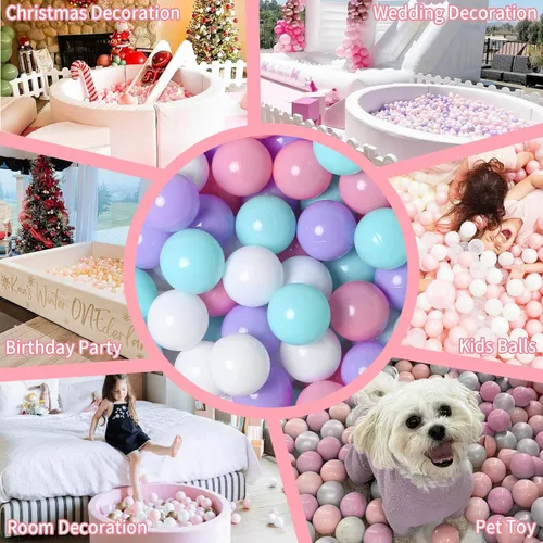 Miniatura 7 de GOGOSO Bolas para corral de bolas para niños pequeños sin ftalatos, sin BPA, no tóxicas, a prueba de aplastamiento, de plástico suave, bolas
