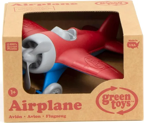 Miniatura 6 de Green Toys Avión - Libre de BPA, libre de ftalatos, avión aero rojo para mejorar el conocimiento aeronáutico de los niños. Juguetes