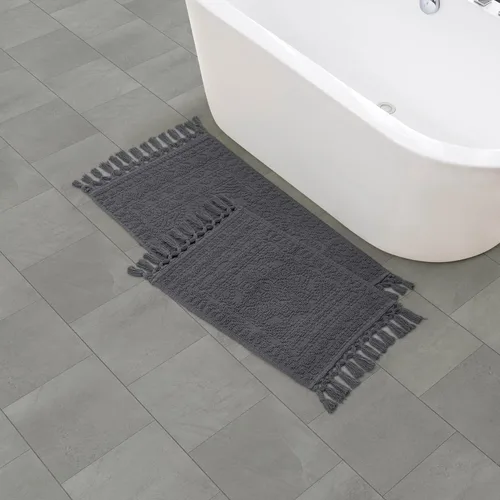 Miniatura 20 de French Connection Nellore Alfombras de Baño, Tapetes de Baño Tejidos y con Cuentas, Tapetes de Baño Duraderos y Gruesos para Baño y Alfombras