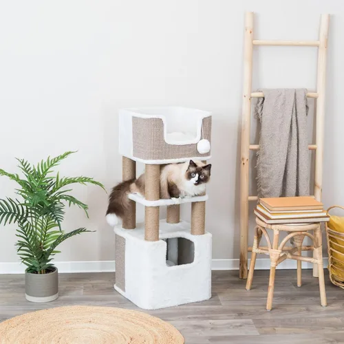 Miniatura 4 de Trixie Lucano - Árbol para gatos de 39.8 pulgadas, muebles de interior para gatos con postes rascadores de yute, condominio cubierto de sisal y Gris