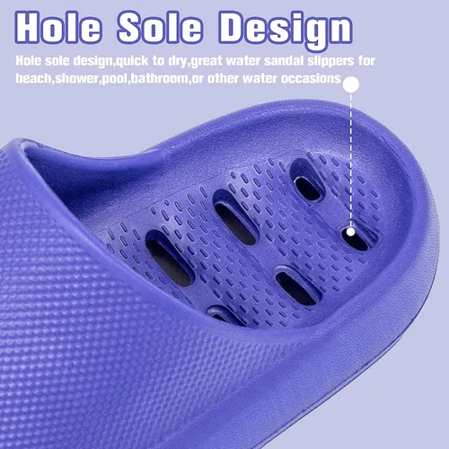 Miniatura 4 de techcity Sandalias deslizantes suaves y acolchadas con suela gruesa antideslizante, secado rápido, para baño, ducha, piscina, playa, para niños