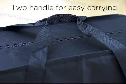 Miniatura 4 de Bolsa de viaje de carga cuadrada de 24 pulgadas Bolsa Maleta de Lona 50 Lb Cap equipaje Tote, Negro
