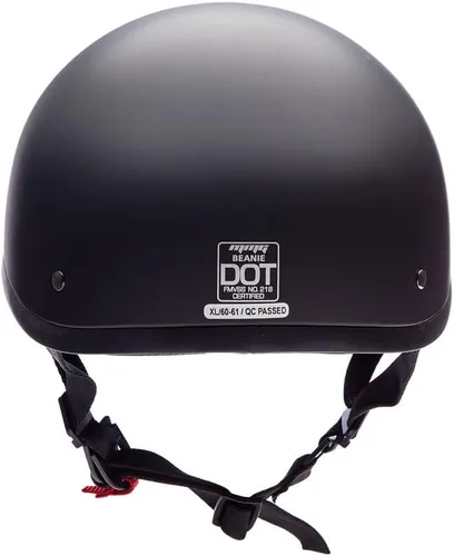 Miniatura 4 de Casco medio de motocicleta DOT Street Legal, M, Negro caucho