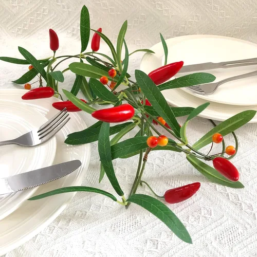Miniatura 22 de Guirnalda de luces artificiales de frutas y mandarina, luces LED de naranjas, enredaderas colgantes, guirnalda de plantas, bayas artificiales, luz